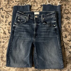 MOTHER The Dazzler Hoover in Getalongs with fray hem size 24